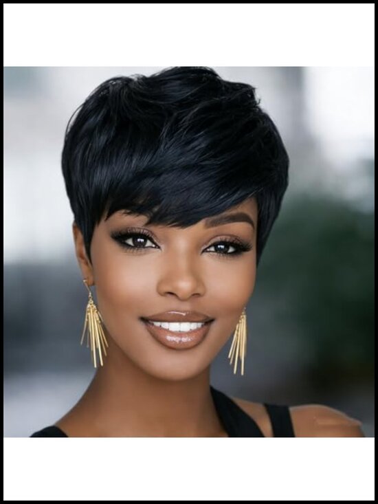 Short Pixie Cut Wig 100% Human Hair Glueless Brazilian Virgin Hair Daily Wear main image 4